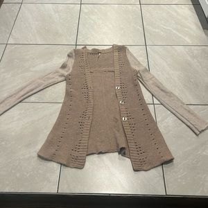 Free people brown sweater cardigan size xs